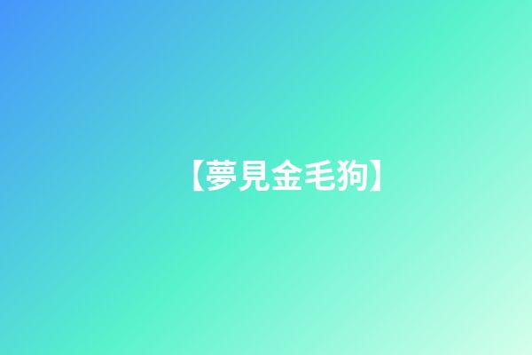 【夢見金毛狗】