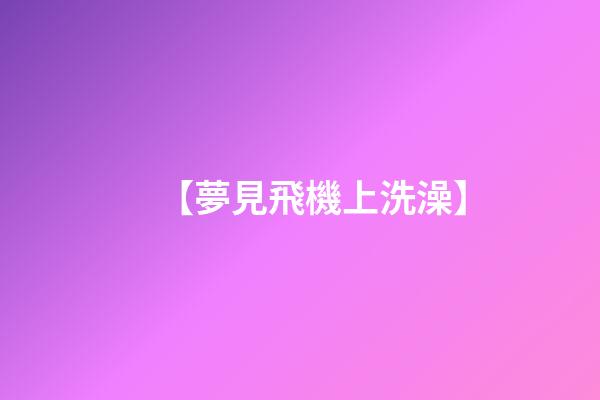 【夢見飛機上洗澡】