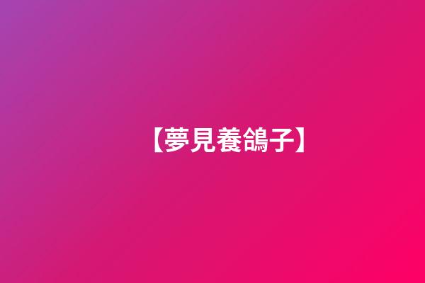 【夢見養鴿子】