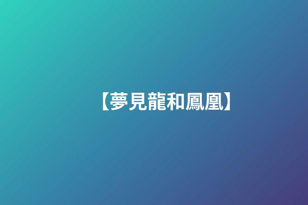 【夢見龍和鳳凰】