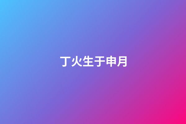 丁火生于申月