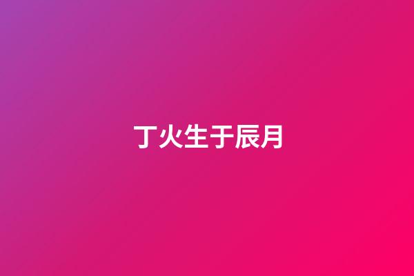 丁火生于辰月