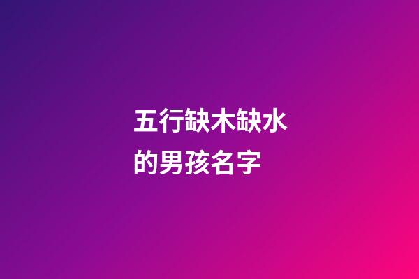 五行缺木缺水的男孩名字