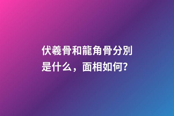 伏羲骨和龍角骨分別是什么，面相如何？