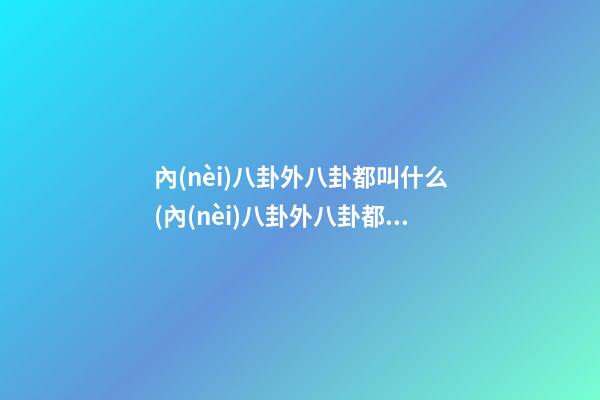 內(nèi)八卦外八卦都叫什么(內(nèi)八卦外八卦都叫什么名稱)