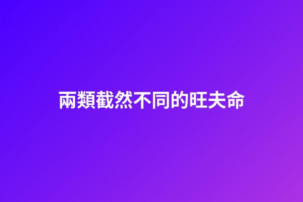 兩類截然不同的旺夫命