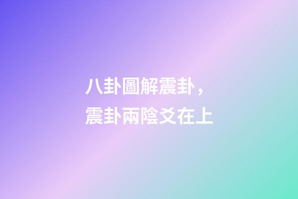 八卦圖解震卦，震卦兩陰爻在上
