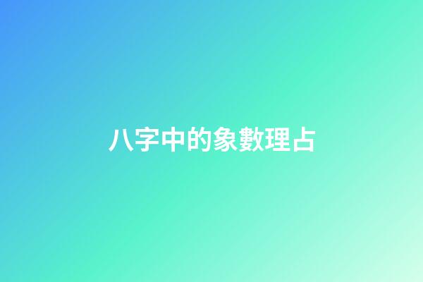 八字中的象數理占