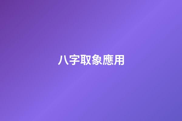 八字取象應用