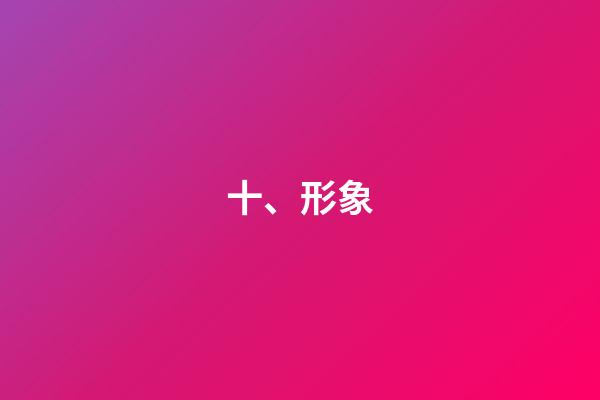 十、形象