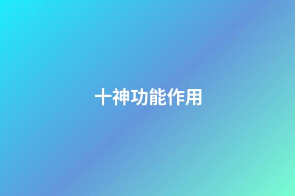 十神功能作用