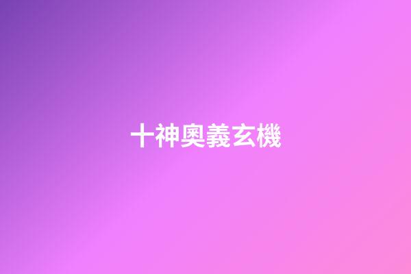 十神奧義玄機