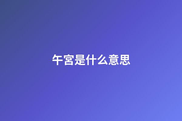 午宮是什么意思