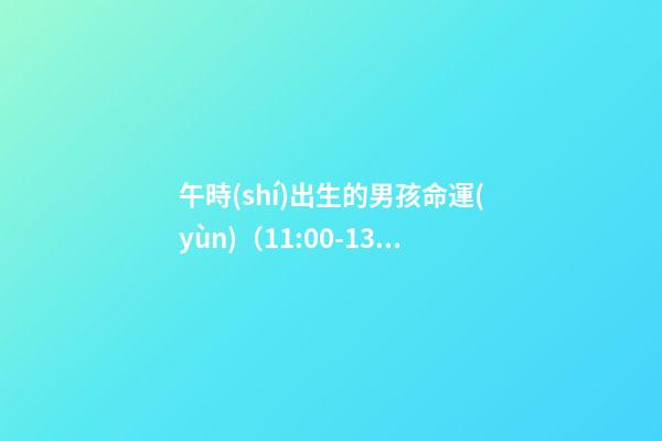 午時(shí)出生的男孩命運(yùn)（11:00-13:00）