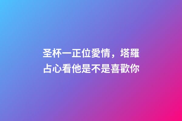 圣杯一正位愛情，塔羅占心看他是不是喜歡你-第1張-觀點-玄機派