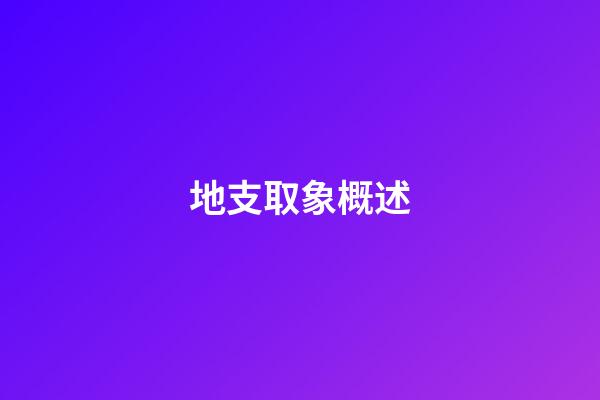 地支取象概述