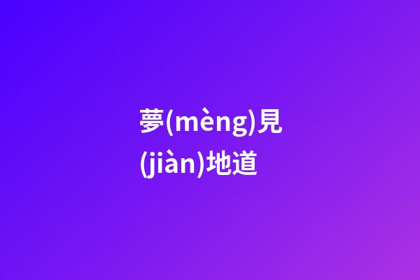 夢(mèng)見(jiàn)地道
