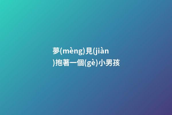 夢(mèng)見(jiàn)抱著一個(gè)小男孩