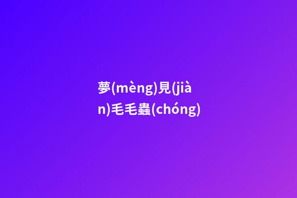 夢(mèng)見(jiàn)毛毛蟲(chóng)