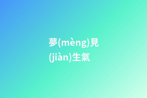 夢(mèng)見(jiàn)生氣