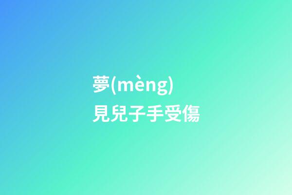 夢(mèng)見兒子手受傷