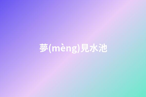 夢(mèng)見水池