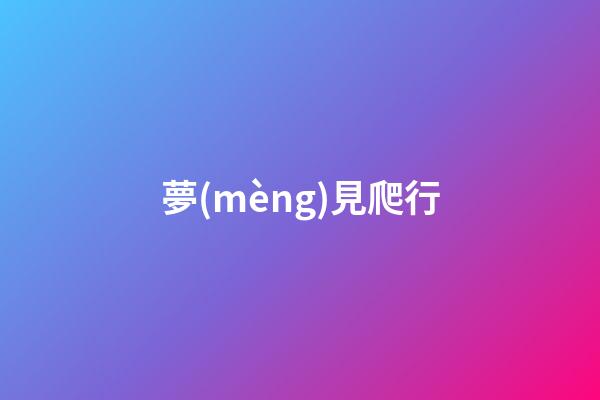 夢(mèng)見爬行