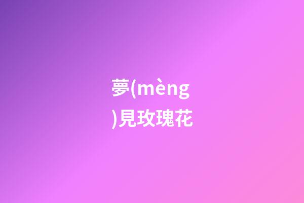 夢(mèng)見玫瑰花