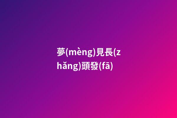 夢(mèng)見長(zhǎng)頭發(fā)