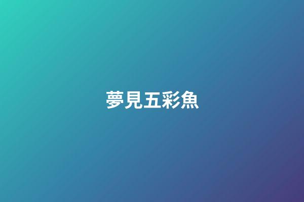夢見五彩魚