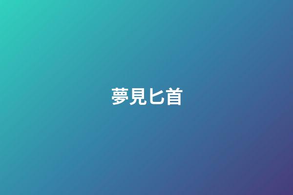夢見匕首