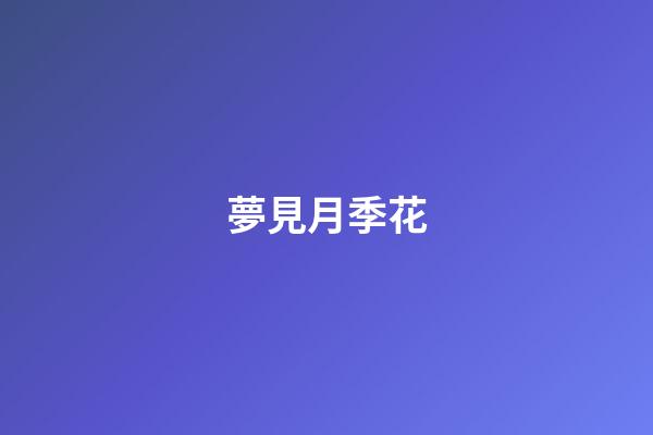 夢見月季花