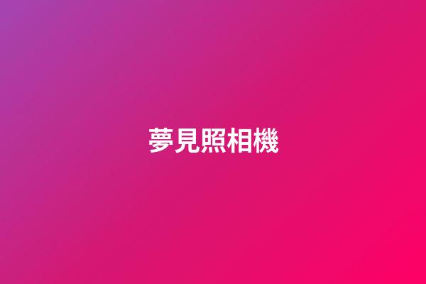 夢見照相機