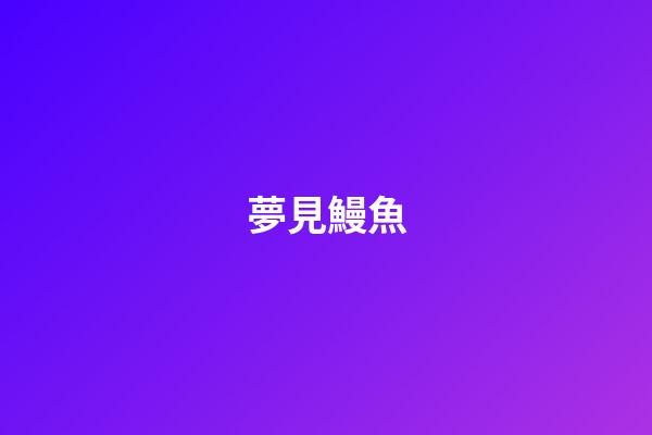 夢見鰻魚