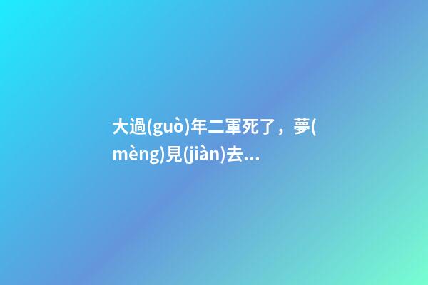 大過(guò)年二軍死了，夢(mèng)見(jiàn)去世的母親錢花完了-第1張-觀點(diǎn)-玄機(jī)派