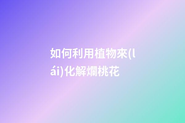 如何利用植物來(lái)化解爛桃花
