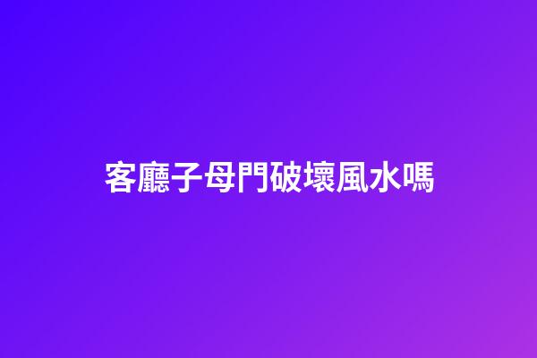 客廳子母門破壞風水嗎