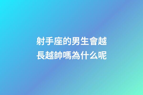 射手座的男生會越長越帥嗎為什么呢-第1張-星座運勢-玄機派
