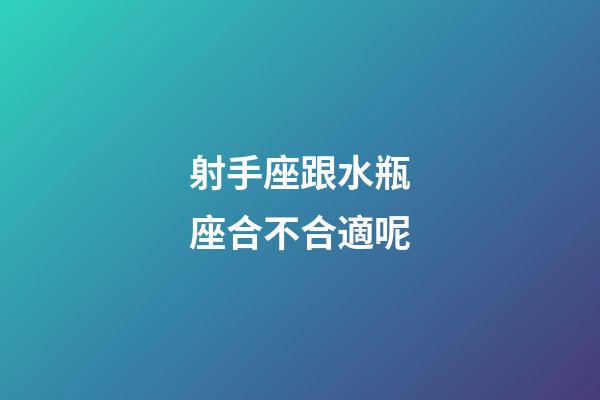 射手座跟水瓶座合不合適呢-第1張-星座運勢-玄機派