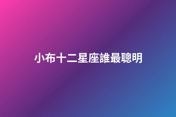 小布十二星座誰最聰明-第1張-星座運勢-玄機派