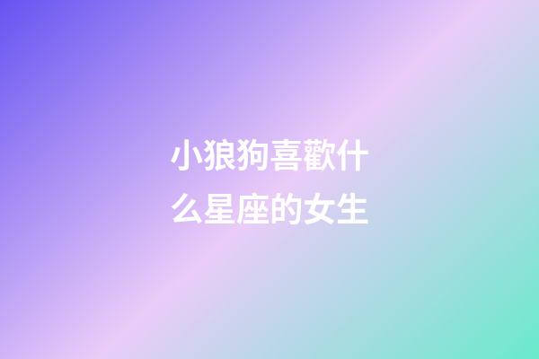 小狼狗喜歡什么星座的女生-第1張-星座運勢-玄機派