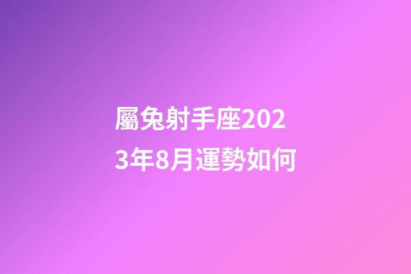 屬兔射手座2023年8月運勢如何-第1張-星座運勢-玄機派