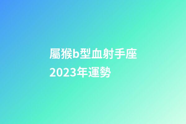 屬猴b型血射手座2023年運勢-第1張-星座運勢-玄機派