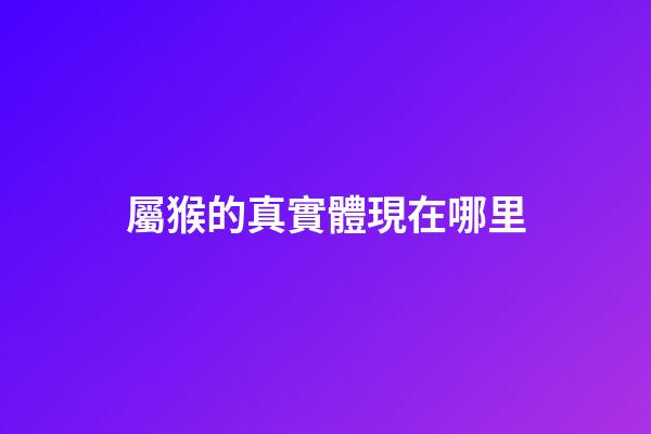 屬猴的真實體現在哪里