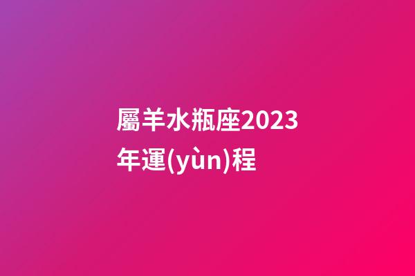 屬羊水瓶座2023年運(yùn)程-第1張-星座運(yùn)勢-玄機(jī)派