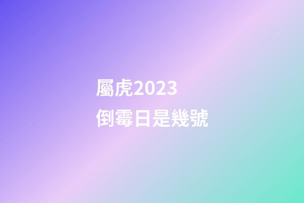 屬虎2023倒霉日是幾號