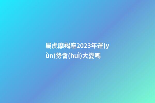 屬虎摩羯座2023年運(yùn)勢會(huì)大變嗎