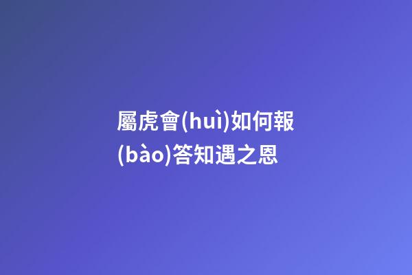 屬虎會(huì)如何報(bào)答知遇之恩