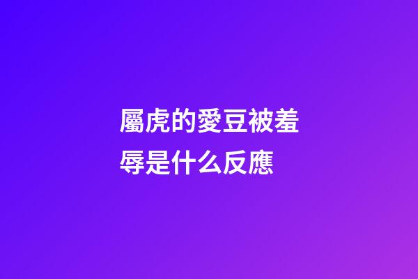 屬虎的愛豆被羞辱是什么反應