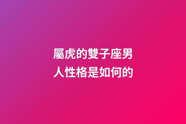 屬虎的雙子座男人性格是如何的-第1張-星座運勢-玄機派